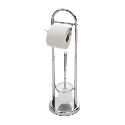 MAISON CONCEPTS Chrome Toilet Paper And Brush Holder