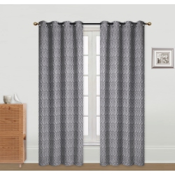 MAISON CONCEPTS Jacquard Panel W 8 Grom (Cubic) (Gray) (84") - Set Of 2
