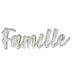MAISON CONCEPTS Crackled Word Sign (Famille - White)