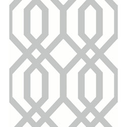 RoomMates Gazebo Lattice Peel & Stick Wallpaper - Grey