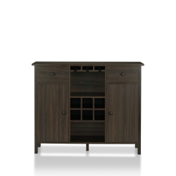 FURNITURE OF AMERICA Claus Wood Multi-Storage Buffet Server In Wenge In Brown