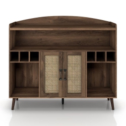 FURNITURE OF AMERICA Lockham Wood Multi-Storage Buffet In Distressed Walnut
