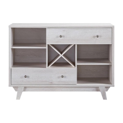 FURNITURE OF AMERICA Tannery Mid-Century Wood Buffet In Oak In White