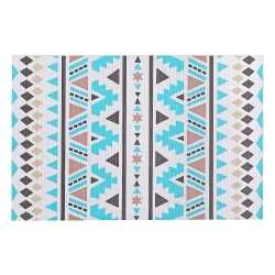 MAISON CONCEPTS Vinyl Placemat (Bohemian) (Aqua) - Set Of 12