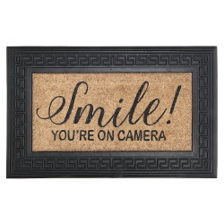 MAISON CONCEPTS Rubber & Coir Mat (Smile You're On Camera)