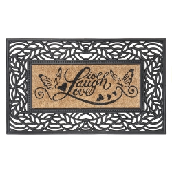 MAISON CONCEPTS Rubber & Coir Mat (Live Laugh Love)