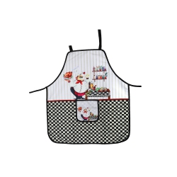 MAISON CONCEPTS Apron With Pocket (Chef Serving Chicken) - Set Of 2
