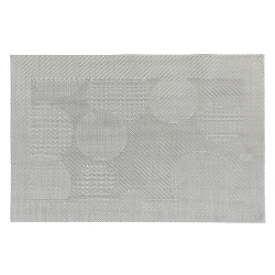 MAISON CONCEPTS Vinyl Placemat (Bubbles) (Silver) - Set Of 12