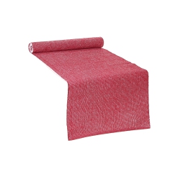 MAISON CONCEPTS Chambray Ribbed Table Runner (Red) - Set Of 2
