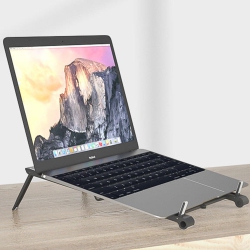 MOUSTACHE 3-In-1 Folding Adjustable Laptop Stand, Multi-Purpose Tablet Holder Phone Stand for Home Office -