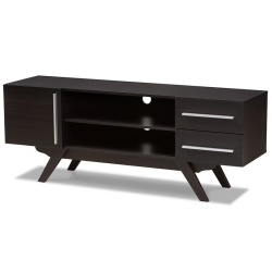 BAXTON STUDIO Ashfield 60" Tv Stand In In Dark Brown