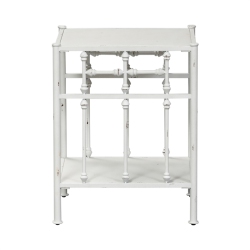 LIBERTY FURNITURE Vintage Series Metal Open Night Stand - Antique In White