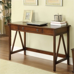 BOWERY HILL Writing Desk In Antique Tobacco