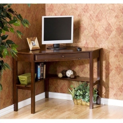 KINGFISHER LANE Corner Computer Desk In Rich Espresso