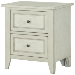 BEAUMONT LANE 2 Drawer Nightstand In Weathered In White