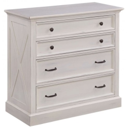 HOMESTYLES Seaside Lodge Wood Chest In Off In White