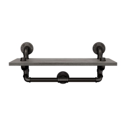 FURNITURE OF AMERICA Gren Industrial Metal Floating Shelf In Gray And In Black
