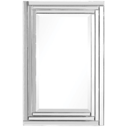 BOWERY HILL Contemporary Frameless Vanity Mirror
