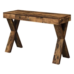 CONVENIENCE CONCEPTS Newport One-Drawer Desk In Nutmeg Wood Finish