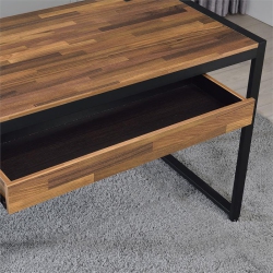 FURNITURE OF AMERICA Marra Wood Writing Desk With USB In Sand And Natural In Black