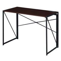 CONVENIENCE CONCEPTS Xtra Folding Desk With Charging Station In Espresso Wood