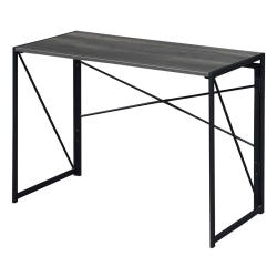 CONVENIENCE CONCEPTS Xtra Folding Desk In Gray Wood Finish And Metal Frame In Black
