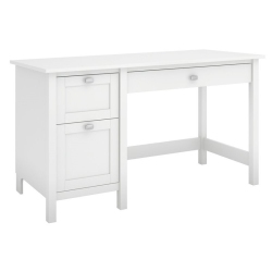 BUSH Furniture Broadview Computer Desk With Drawers In Pure In White