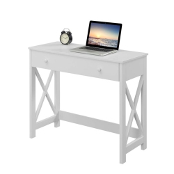 CONVENIENCE CONCEPTS Oxford 36 Inch Desk In Wood Finish In White