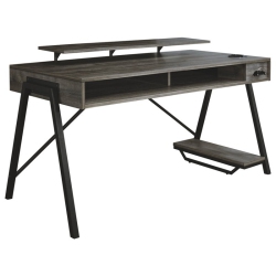 ASHLEY FURNITURE Signature Design By Ashley Barolli Gaming Desk In Gunmetal