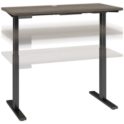 BBF Move 60 Series 48W X 24D Adjustable Desk In Modern Hickory - Engineered Wood