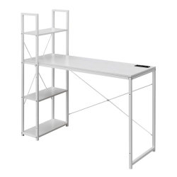 CONVENIENCE CONCEPTS Designs2Go Office Workstation With Charging Station And Shelves In Wood In White