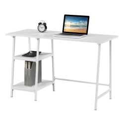 CONVENIENCE CONCEPTS Designs2Go Trestle Metal Desk With Wood Top In White