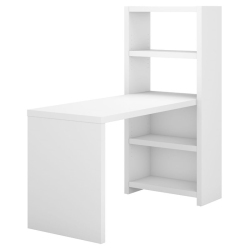 BBF Echo 56W Bookcase Desk In Pure - Engineered Wood In White