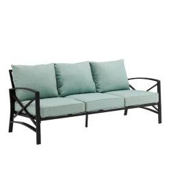 CROSLEY FURNITURE Kaplan Outdoor Metal Sofa In Mist