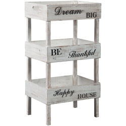 ASHLEY FURNITURE Yulton Storage Rack In Antique In White