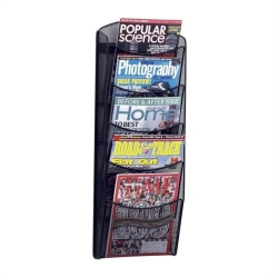 PEMBERLY ROW 5 Pocket Magazine Rack In Black