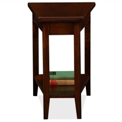 BOWERY HILL Solid Wood Wedge Table In Chocolate Cherry