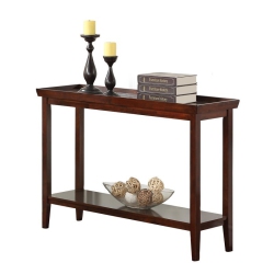 PEMBERLY ROW Traditional Console Table In Espresso Wood Finish