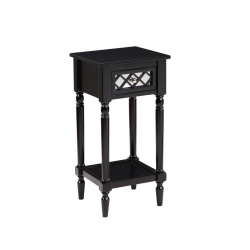 CONVENIENCE CONCEPTS French Country Khloe Deluxe Accent Table In Wood In Black