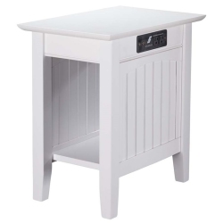 PEMBERLY ROW Charger Chair Side Table In In White