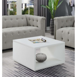 CONVENIENCE CONCEPTS Northfield Admiral Square Coffee Table In Wood Finish In White
