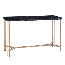 STEVE SILVER COMPANY Steve Silver Daxton Faux Marble Sofa Table In Black