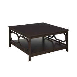 PEMBERLY ROW Square 36" Coffee Table In Espresso Wood Finish