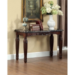 BOWERY HILL Traditional Wood Console Table In Espresso