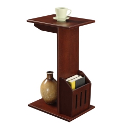 CONVENIENCE CONCEPTS Designs2Go Abby Magazine C End Table In Espresso Wood Finish In Mahogany