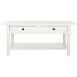 HAWTHORNE Collection Wood Coffee Table In Cream