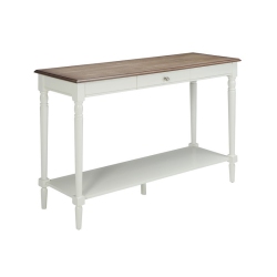 PEMBERLY ROW Traditional Console Table With Drawer In Driftwood And Wood In White
