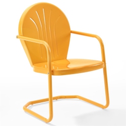 CROSLEY FURNITURE Griffith Metal Patio Chair In Tangerine