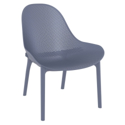 COMPAMIA Sky Patio Chair In Dark In Gray