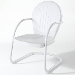 CROSLEY FURNITURE Griffith Metal Patio Chair In In White